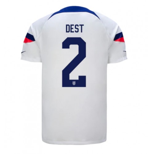 United States Sergino Dest #2 Replica Home Shirt World Cup 2022 Short Sleeve